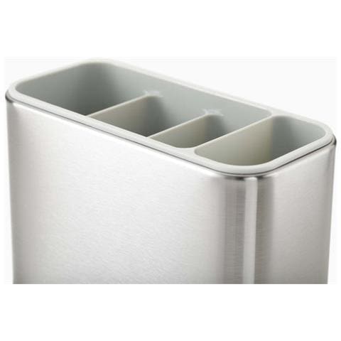 Scolaposate Surface Acciaio Inox Uso Principale Cucina Scomparti Divisi Sifone E Base Antiscivolo Colore Grigio - Foto 2