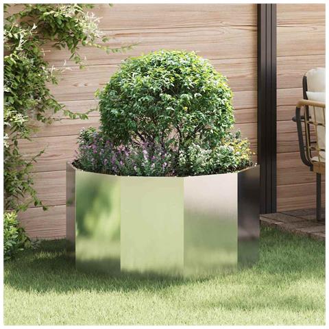 Fioriera Argento 90 x 90 x 50 cm Acciaio inossidabile - Foto 2