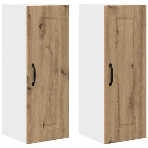 Pensile cucina 2 pcs Rovere artigianale 30 x 31 x 80 cm - Foto 1