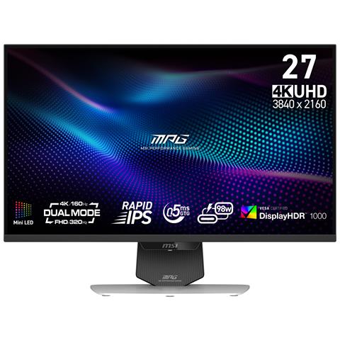 Monitor Gaming 27" LED Flat MPG 274URDFWDE E16M 4K Ultra HD Tempo di risposta 0,5 ms - Foto 1