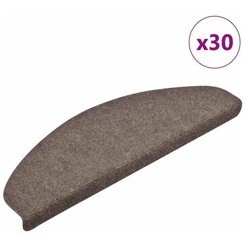 Tappetini per scale autoadesivi 30 pz 65x21x4 cm beige semicircolari grandi - Foto 1