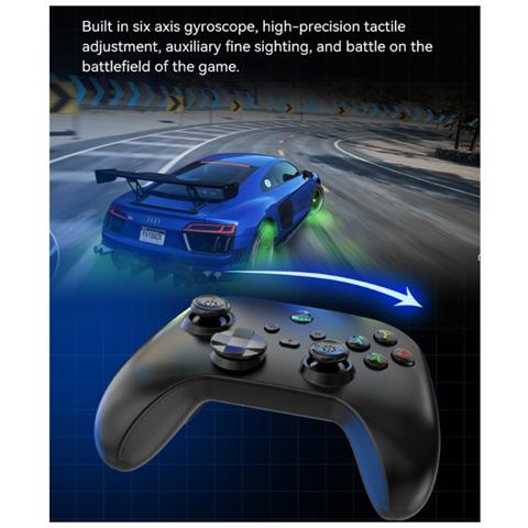 Controller Di Gioco Bluetooth 5.3 G6 Switch Con Joystick A Effetto Hall Per Diverse Piattaforme Black - Foto 4
