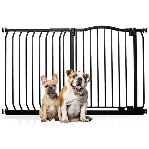 Bettacare Cancelletto Per Cani Con Parte Superiore Incurvata, 125cm - 134cm, Nero Opaco - Foto 1