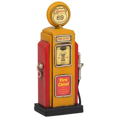 Dispenser Salvadanaio In Metallo Marrone 12,5x7x25h - Foto 1