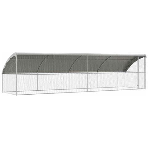 Cuccia per cani 4 pcs Argento 8 x 2 x 2 m Acciaio zincato - Foto 1