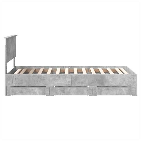 Struttura del letto con cassetto Grigio cemento 75 x 190 cm - Foto 9