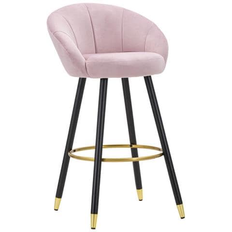 Sgabello Da Bar Prague Rosa - 55 X 56 X H 104 Cm - Foto 1