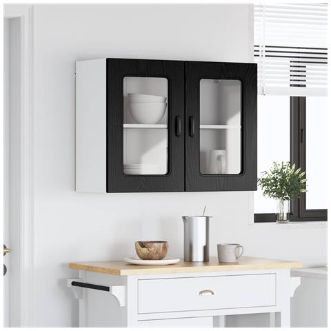 Mobile da cucina con porta Kalmar Rovere Nero 80 x 31 x 60 cm - Foto 2