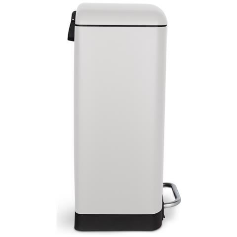 N°728,Pattumiera a pedale Acciaio inox, Capacità 30L, Compatto, Cestino estraibile, Finitura opaca,Chiusura silenziosa,Bianco - Foto 6