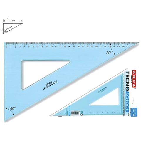 pz. 1 Squadra Tecnoschool azzurro trasp 30cm 60? 40230SS - Foto 2