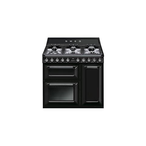 Cucina Elettrica TR93BL 6 Fuochi a Gas Forno Elettrico Colore Nero - Foto 1