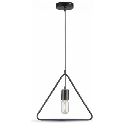 Lampadario Pendente A Sospensione E27 Triangolare Metallo Nero Vt-7321 3838 - Foto 1