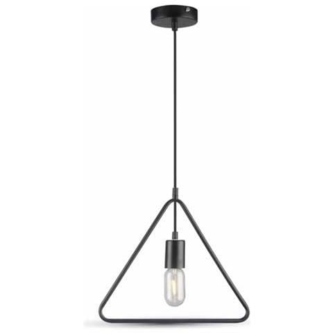 Lampadario Pendente A Sospensione E27 Triangolare Metallo Nero Vt-7321 3838 - Foto 3