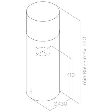 Cappa ad Isola PRF0009572A Aspirante 43cm Colore Acciaio Inox - Foto 5