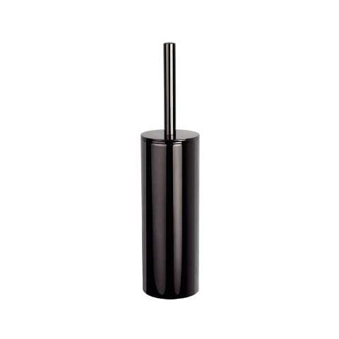 Portascopino Wc In Acciaio Lucidato Nero Titanio Cm 9,5x40 - Nyo-steel 10.15431 - Foto 1