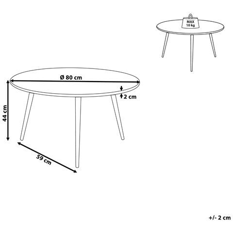 Tavolino Basso Da Caffè Nero Tennessee - Foto 35