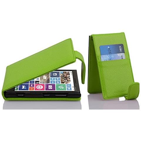 Custodia Compatibile Con Nokia Lumia 929 / 930 In Verde Limone - Coperchio Protettivo In Design Flip Realizzato In Similpelle Testurizzata - Foto 1