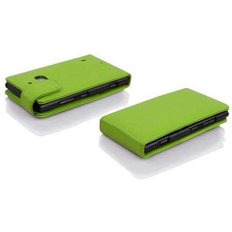 Custodia Compatibile Con Nokia Lumia 929 / 930 In Verde Limone - Coperchio Protettivo In Design Flip Realizzato In Similpelle Testurizzata - Foto 6