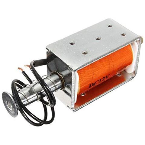 Dc 12v 35 Millimetri Tirare Corsa Lunga Spinta Solenoide Piccolo Elettromagnetica Elettrico A Magneti - Foto 2