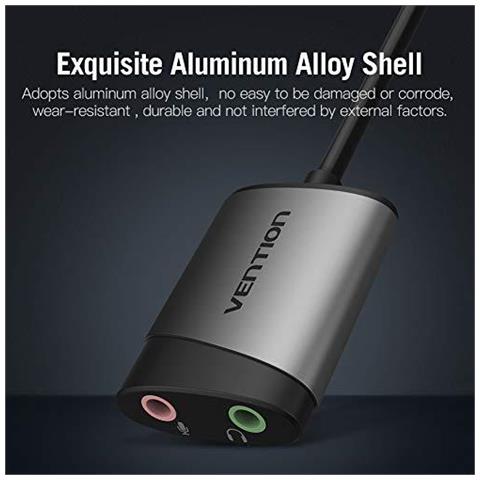 Scheda Audio Usb Adattatore Usb Scheda Adattatore Audio 35 Millimetri Usb Esterno Con Il Mic Usb Per Jack 3.5 Converter Per Ps4 Computer Portatile Per Cuffie Sound Card - Foto 4