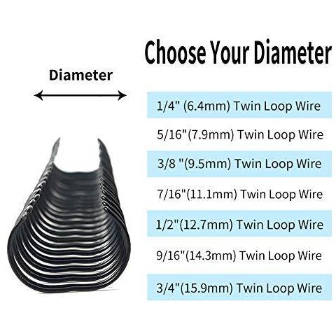 64 Millimetri Filo Di Rilegatura Spine 20 Capacit Fogli A4 Nero Fili Di Rilegatura Confezione Da 100 - Foto 4