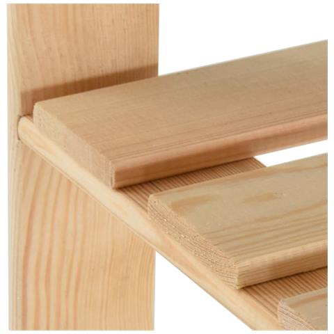 Appendiabiti 110x38x170 Cm In Legno Massello Di Pino - Foto 2