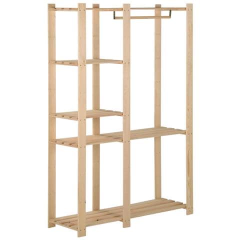 Appendiabiti 110x38x170 Cm In Legno Massello Di Pino - Foto 1