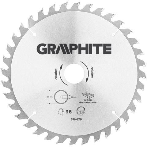 Lama Per Sega Circolare 216 Mm Lama 36 Denti 216 Mm, Foro Albero 30 Mm, Denti 36, Spessore 2,0 Mm, Spessore Taglio 2,8 - Foto 3