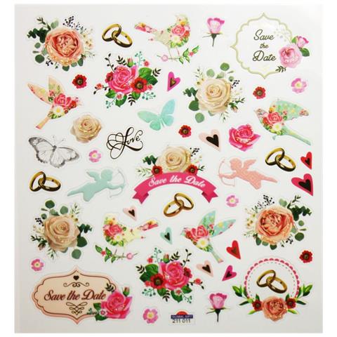 Adesivi - Matrimonio - Oro E Glitter - Foto 2