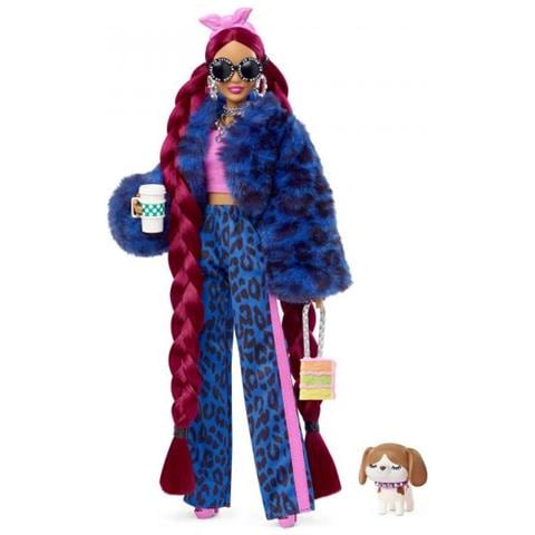 Barbie - Barbie Extra Blue Leopard - Bambola - 3 Anni E + - Foto 1