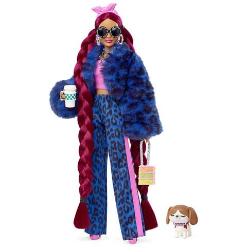 Barbie - Barbie Extra Blue Leopard - Bambola - 3 Anni E + - Foto 2