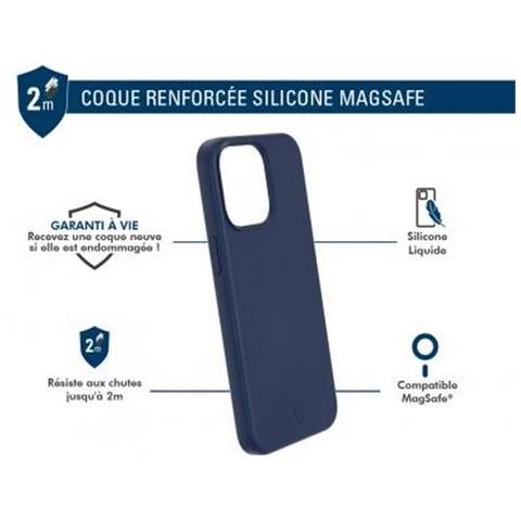 Cover Rinforzata In Silicone Compatibile Magsafe Per Iphone 15 Pro, Blu Marine - Foto 2
