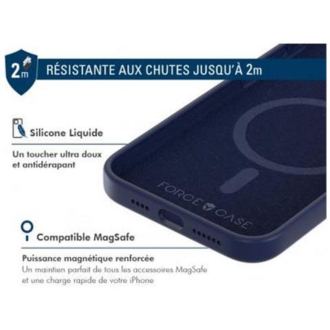 Cover Rinforzata In Silicone Compatibile Magsafe Per Iphone 15 Pro, Blu Marine - Foto 3