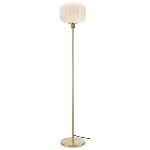 Lampada Da Pavimento In Vetro E Metallo - Foto 1