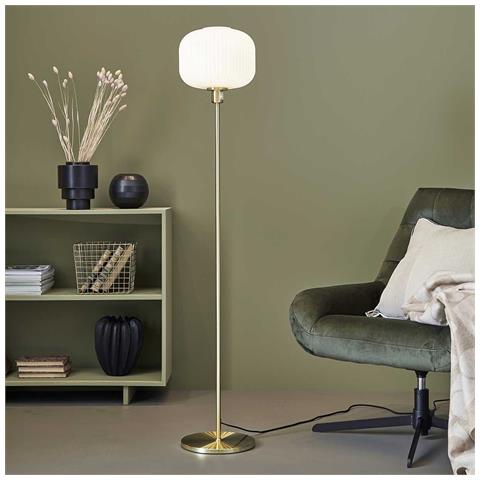 Lampada Da Pavimento In Vetro E Metallo - Foto 3