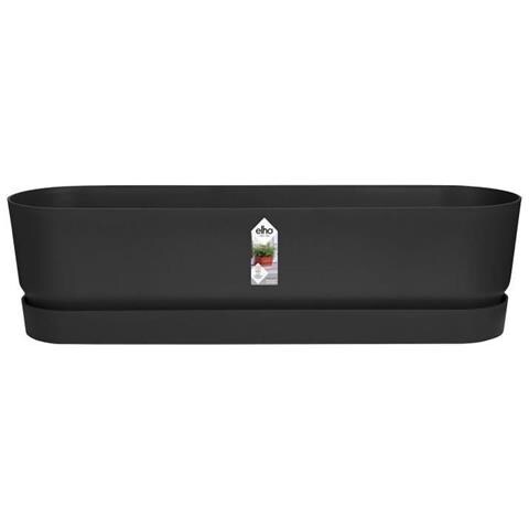 Vaso Rettangolare Da Balcone Nero 70 Cm Plastica Ovalada - Foto 1