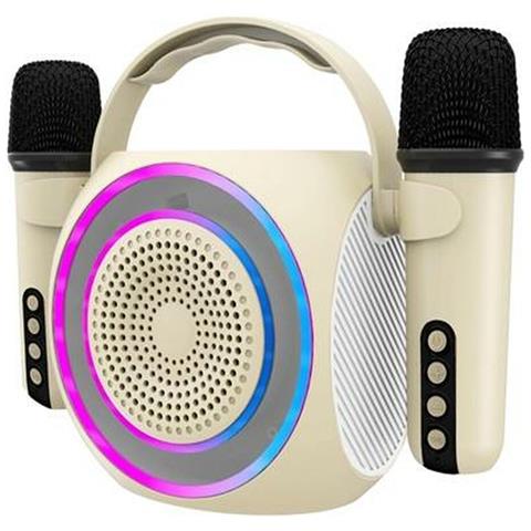 Speaker Bluetooth Celly Party Con 2 Microfoni, Bianco - Foto 1