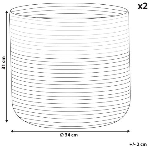 Set Di 2 Cestini Ardesen Cotone Naturale - Foto 14
