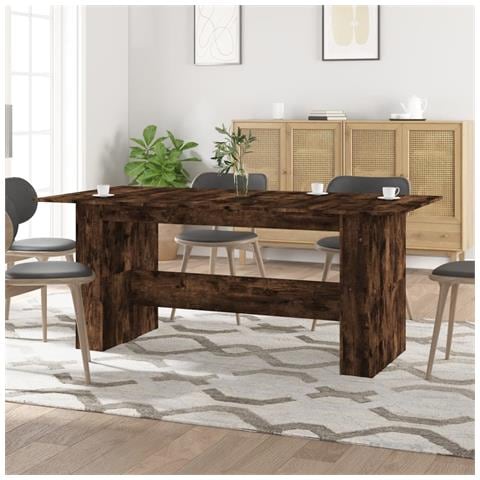 Tavolo Da Pranzo Rovere Fumo 180x90x76 Cm Legno Multistrato - Foto 1