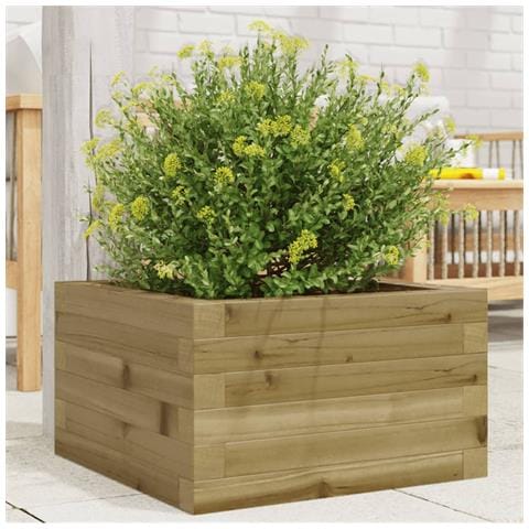 Fioriera Da Giardino 40x40x23 Cm In Legno Di Pino Impregnato - Foto 1