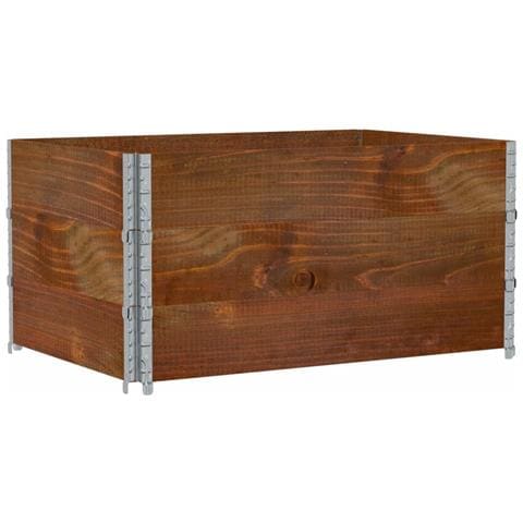 Paretali Per Pallet 3pz Marroni 120x80cm Legno Massello Di Pino - Foto 2