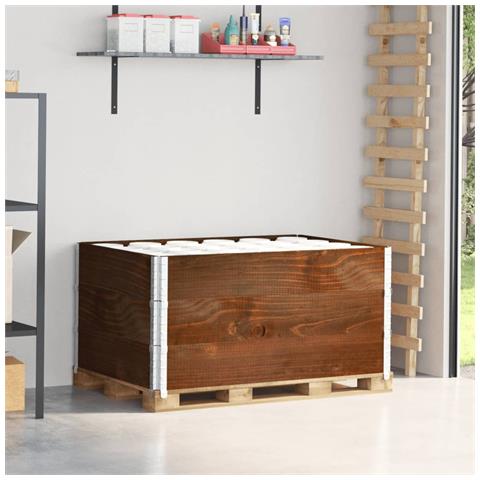 Paretali Per Pallet 3pz Marroni 120x80cm Legno Massello Di Pino - Foto 1