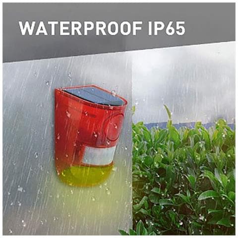 Luce Led Lampeggiante Sirena Sensore Antifurto Energia Solare Allarme Al-05536 - Foto 2