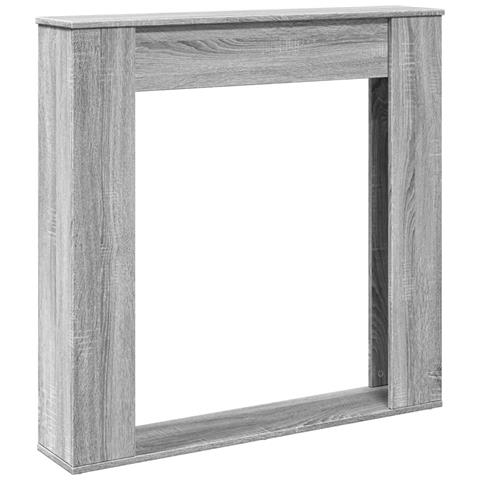Cornice Per Camino Grigio Sonoma 100x20x100 Cm In Truciolato - Foto 2