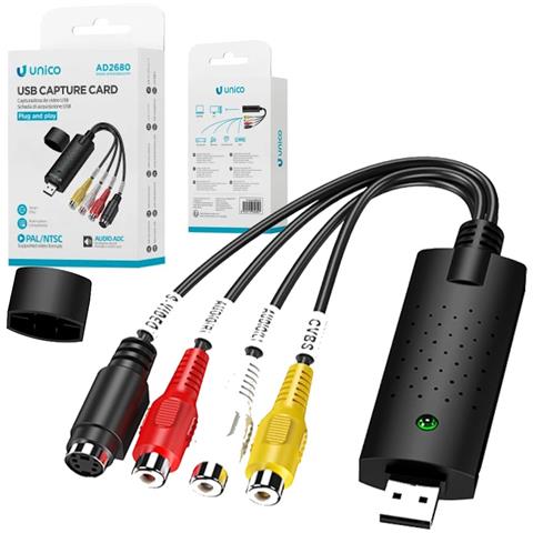 Scheda Acquisizione Video Usb Grabber Analogica Digitale Rca S-video Pc - Foto 1