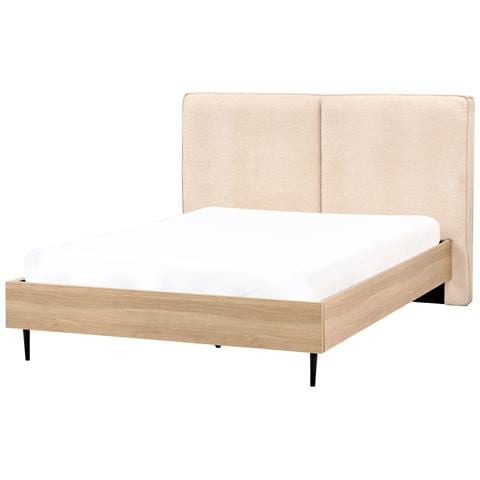 Letto Bouclé Izernore 140 X 200 Cm Beige - Foto 8
