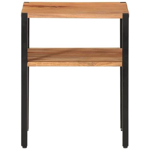 Lusso Casadino -  Tavolino 35x35x45cm In Legno Massello Di Acacia E Ferro - Foto 1