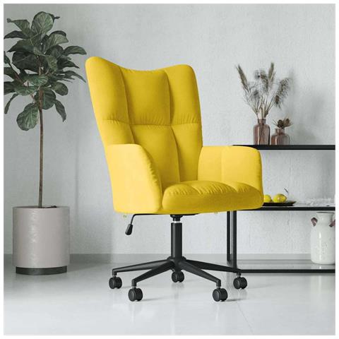 Lusso Casadino -  Poltrona Relax Giallo Senape In Velluto - Foto 8