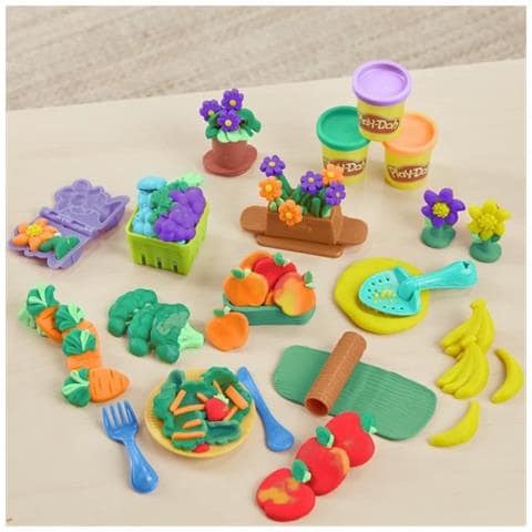 Play-doh My Little Garden, Scatola Di Pasta Modellabile Per Coltivare Fiori E Frutti Con Accessori, Dai 3 Anni In Su - Foto 2