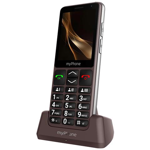 Telefono Senior Con Tasti Sos 18 Giorni Di Autonomia, Marrone - Foto 1